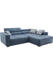 Jockenhöfer Jockenhöfer Gruppe Ecksofa, Im Big-Sofa-Style, Mit Kopf- Bzw. Rückenteilverstellung Und Zierkissen blau, Größe B/H/T: 280 cm x 96 cm x 231 cm...