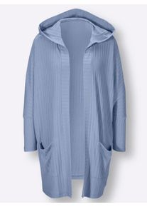 feel good Damen Jacke in taubenblau ,Gr&ouml;&szlig;e 52/54, Witt, 64% Polyester, 32% Viskose, 4% Elasthan