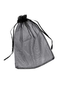 1 Pack - Organza bags with satin ribbon-drawstring black | 150 x 200 mm