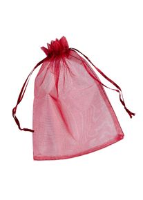 1 Pack - Organza bags with satin ribbon-drawstring dark red | 150 x 200 mm