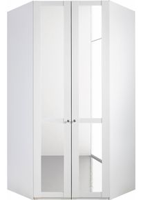 wimex Eckkleiderschrank »New York« weiß, Größe H: 236 cm H: 236 cm , Mit dekorativen Aufleistungen
