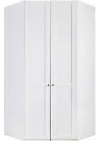 wimex Eckkleiderschrank »New York« weiß, Größe H: 208 cm H: 208 cm , Mit dekorativen Aufleistungen