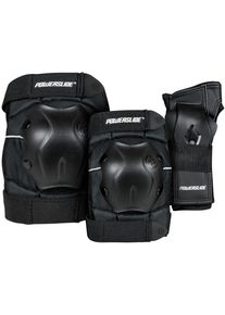 Powerslide Protektoren-Set »Standard Men« schwarz, Größe M, Schützer-Set mit Knie-, Ellenbogen- und Handgelenkschützern