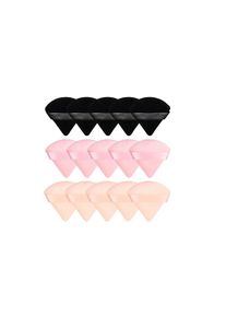 3 or 6 Piece Triangle Velvet Powder Puff Set - 4 Colours