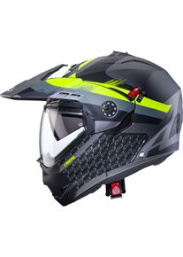 CABERG Tourmax X Sarabe, flip up helmet , color: Matt Grey/Black/Neon-Yellow , size: XL