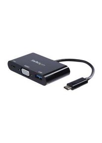 StarTech.com Telakointiasema, USB-C-pistoke, Väyläkäyttöinen, 60W, Portit yhteensä 3 - CDP2VGAUACP