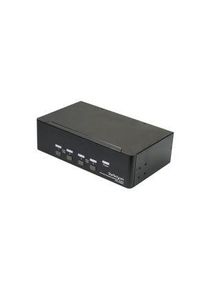 StarTech.com 4 port dobbel DisplayPort KVM-svitsj med lyd og USB-hub, 3840 x 2160, DisplayPort - USB-A - SV431DPDDUA2