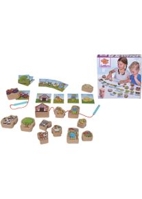 Eichhorn Spiel, Fsc®- Schützt Wald - Weltweit bunt, Eichhorn Fädelspiel mit Bauernhof-Motiven