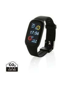 Objet publicitaire : Montre 1'47 avec fréquence cardiaque en TPU recyclé RCS | noir | Personnalisable avec votre logo