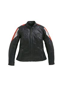 BMW Motorcycle Jacket Club Leather Women (black / red)