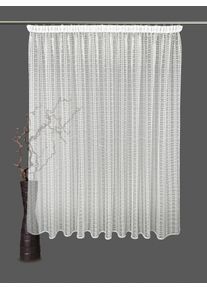 Vhg Vorhang Nach Maß »Urban Motion Basement«, (1 St.), Transparent, Polyester, Netz, Uni, Jacquardmuster weiß , Stoff mit strukturierter Oberfläche