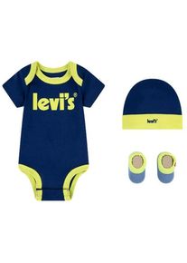 Levi's® kids Levi's® Kids Kurzarmbody »Neugeborenen-Geschenkset«, (Set, 3 Tlg.), blau, Größe 7 M/12M (74/80) - N-Gr, 3tlg. Geschenke-Set von Levi's® Kids für...
