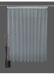 Vhg Vorhang Nach Maß »Urban Motion Basement«, (1 St.), Transparent, Polyester, Netz, Uni, Jacquardmuster blau , Stoff mit strukturierter Oberfläche