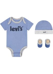 Levi's® kids Levi's® Kids Kurzarmbody »Neugeborenen-Geschenkset«, (Set, 3 Tlg.), blau, Größe 7 M/12M (74/80) - N-Gr, 3tlg. Geschenke-Set von Levi's® Kids für...