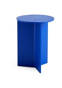 Hay Side table Slit Wood, High Ultramarine blue RAL 5002,