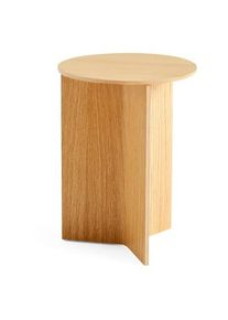 Hay Side table Slit Wood, High Oak,