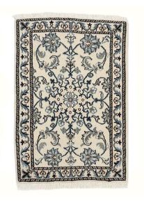 Håndknyttet. Opphav: Persia / Iran 60X88 Nain Teppe Teppe Vit/Mørk Grå Persia/Iran