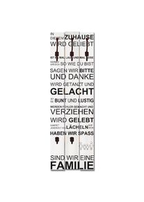 Artland Garderobenleiste »In diesem Zuhause_weiß«, teilmontiert, Garderobenpaneele, 7847932362-0 weiß B/H/T: 45 cm x 140 cm x 2,8 cm