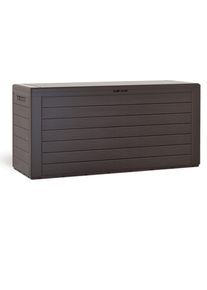 Deuba® Coffre de jardin marron 280L 120x46x57cm