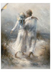 Artland Wandbild »Romantik«, Paar, (1 St.), Gedruckt grau, Größe B/H: 45 cm x 60 cm B/H: 45 cm x 60 cm , Verschiedene Größen & Produktarten