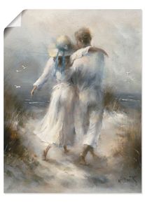 Artland Wandbild »Romantik«, Paar, (1 St.), Gedruckt grau, Größe B/H: 60 cm x 80 cm B/H: 60 cm x 80 cm , Verschiedene Größen & Produktarten