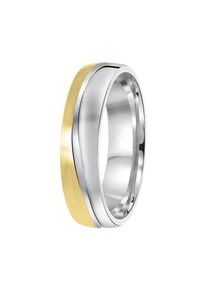 Lucardi Ring Herren gold / silber Größe 62
