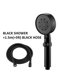 Ouyifan - Pommeau de douche économie d'eau noir 5 Mode réglable haute pression douche une touche arrêt Massage de l'eau Eco douche salle de bain