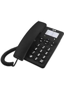 SPC Original – Teléfono fijo sobremesa o pared, teclas grandes, 3 memorias directas, volumen timbre extra alto - Negro