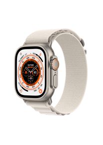 Apple Smartwatch »Ultra, Gps + Cellular, Titan, 49 Mm Mit Alpinarmband, M«, (Watch Os) weiß, 49 mm Titangehäuse