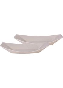 Creatable Servierschale »Boat«, 2 Tlg., Aus Steinzeug, Snackschale, Topaktueller „Street Food“ Trend, weiß, Größe B: 12 cm B: 12 cm , Das Geschirr...