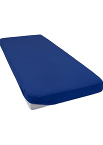 bellana Spannbettlaken »Mako-Jersey Exclusiv«, (1 St.), Spannbettlaken In Verschiedenen Größen Erhältlich, Premium Qualität blau, Größe B/L: 90-100...