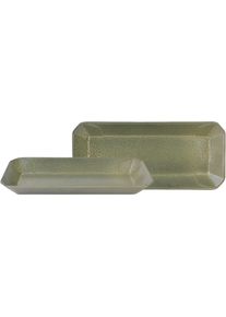 Creatable Servierschale »Tray Kebab«, 2 Tlg., Aus Steinzeug, Snackschale, Topaktueller „Street Food“ Trend grün, Größe B: 13 cm B: 13 cm , Das...