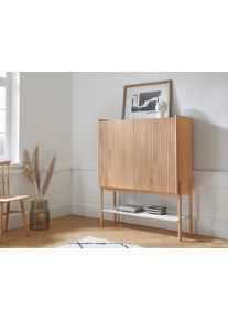 Andas Barschrank »Jytte«, Design By Morten Georgsen, Mit Massiven Holzstreben In Der Front beige, Größe B/H/T: 108 cm x 135 cm x 42 cm B/H/T: 108...
