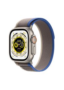 Apple Smartwatch »Ultra, Gps + Cellular, Titan, 49 Mm Mit Trailarmband, S/M«, (Watch Os) blau, 49 mm Titangehäuse