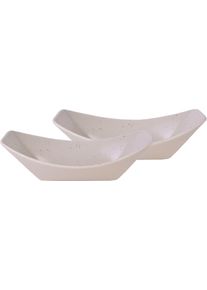 Creatable Servierschale »Boat«, 2 Tlg., Aus Steinzeug, Snackschale, Topaktueller „Street Food“ Trend, weiß, Größe B: 13,5 cm B: 13,5 cm , Das...