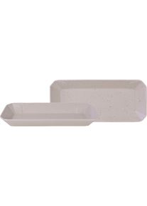 Creatable Servierschale »Tray Kebab«, 2 Tlg., Aus Steinzeug, Snackschale, Topaktueller „Street Food“ Trend, weiß, Größe B: 13 cm B: 13 cm , Das...