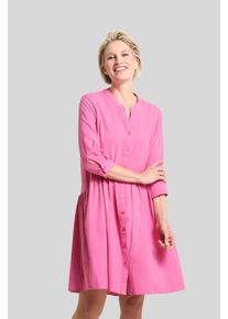 Bugatti Sommerkleid, Aus Einem Bauwoll-Leinen-Mix pink, Größe 48 - Normalgrößen, Feminines Kleid in Baumwoll-Leinen-Mix