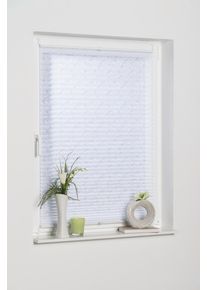 K-home Plissee »Capri« Lichtschutz ohne Bohren Ausbrennerstoff in weiß