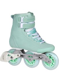 Powerslide Inlineskates »Pheme Mint 100« grün, Größe 37, TRINITY 3-Punkt Aluminium Schiene