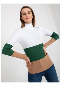 Női garbó TRINA fehér-sötétzöld