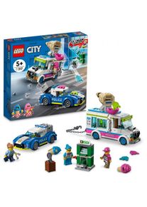 LEGO City Politia in urmarirea furgonetei cu inghetata 60314, 5 ani+, 317 piese