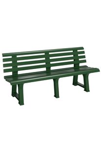 Casaria® Panchina da giardino Orchidea verde platsica 145x49x74cm