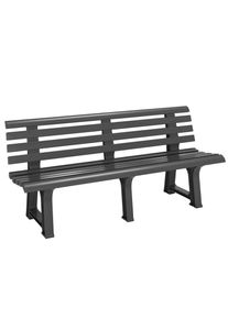 Casaria® Panchina da giardino Orchidea antracite 145x49x74cm