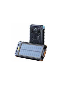 ME - Chargeur solaire étanche 80000 mAh, batterie externe avec Port usb, pour Smartphone iPhone 13, avec lumière led, Noir - Noir