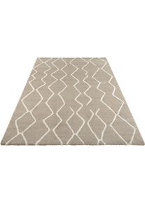 ELLE Decoration Teppich »Vienne«, Rechteckig, 14 Mm Höhe, Weicher Flor, Skandi Look, Schlicht, Robust, Pflegeleicht, Linien beige, Größe B/L: 80 cm...