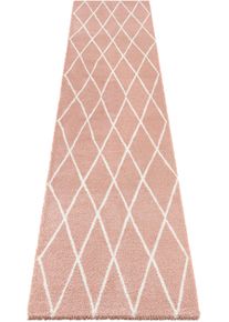 ELLE Decoration Hochflor-Läufer »Abbeville«, Rechteckig, 32 Mm Höhe, Dichter Hochflor, Langflor, Skandi Look, Geometrisches Design, Robust orange,...