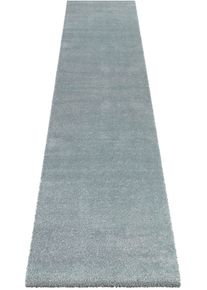ELLE Decoration Hochflor-Läufer »Orly«, Rechteckig, 32 Mm Höhe, Dichter, Hochflor, Meliert, Skandi Look, Robust, Pflegeleicht, Kuschelig blau,...