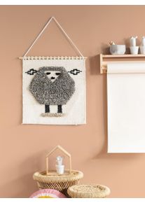 Lytte Déco de mur Shawn Ivoire 50x50 cm - Tapis poil court design moderne pour salon