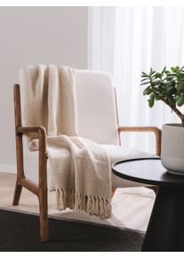 benuta Nest Koc bawełniany Jasmin beżowy 125x150 cm Bawełna