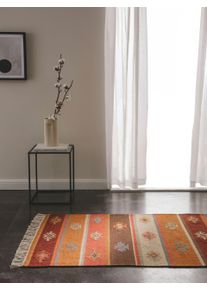 benuta Pure Håndvævet kilim Zohra Flerfarvet 80x200 cm Uld Kelim,Traditionel